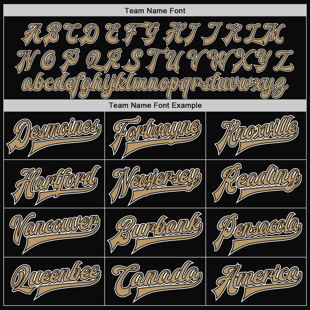 Custom Black Old Gold-Gray Bomber Full-Snap Varsity Letterman Two Tone Jacket photo 6
