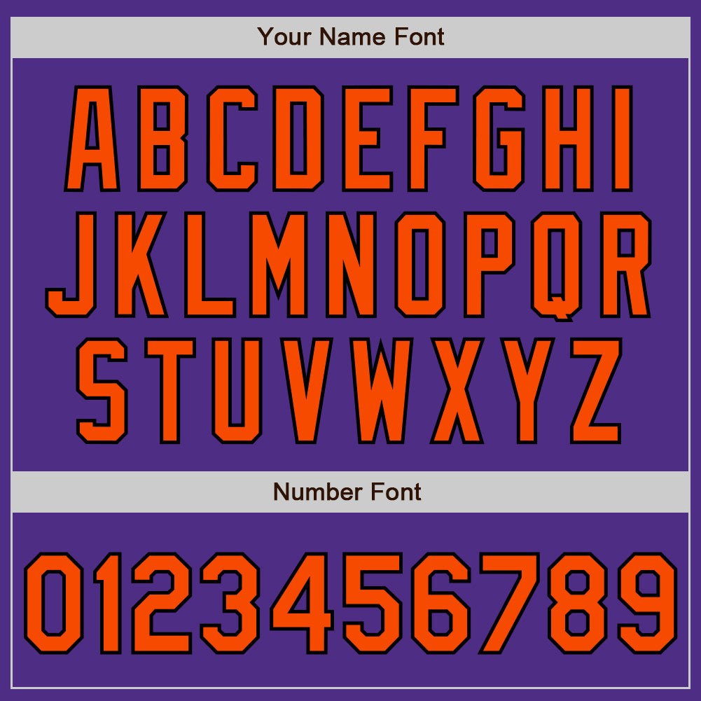 Custom Purple Orange-Black Bomber Full-Snap Varsity Letterman Two Tone Jacket photo 6