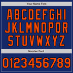 Custom Royal Orange-Black Bomber Full-Snap Varsity Letterman Two Tone Jacket photo 6