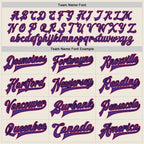 Custom Cream Pink Black-Purple Bomber Full-Snap Varsity Letterman Jacket photo 5