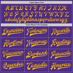 Custom Purple Gold-Kelly Green Bomber Full-Snap Varsity Letterman Two Tone Jacket photo 6