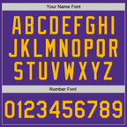 Custom Purple Gold-Kelly Green Bomber Full-Snap Varsity Letterman Two Tone Jacket photo 7