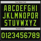 Custom Black Neon Green Bomber Full-Snap Varsity Letterman Jacket photo 6