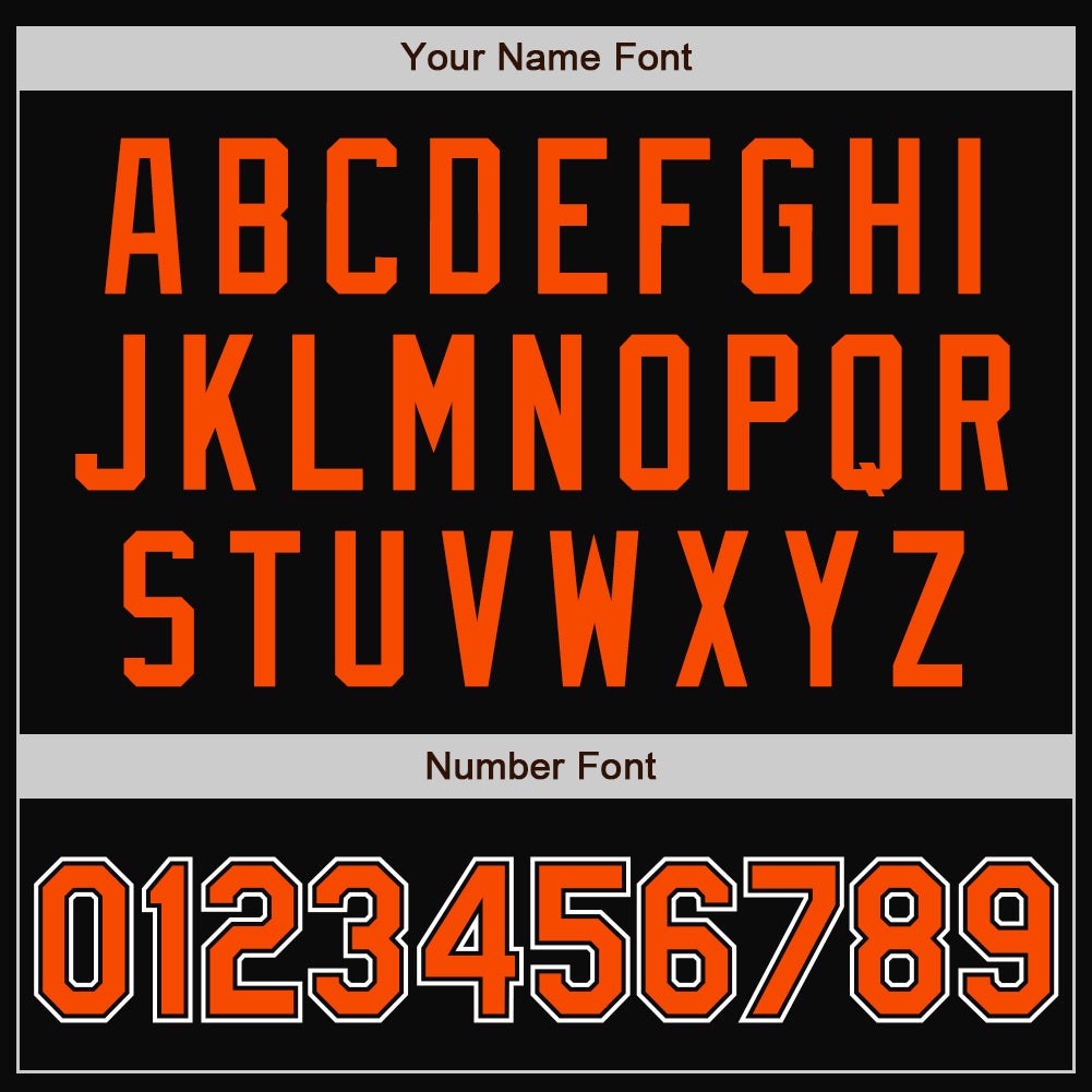 Custom Black Orange-White Bomber Full-Snap Varsity Letterman Jacket photo 6