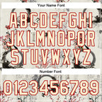 Custom Cream Red Heron And Flower 3D Pattern Design Bomber Full-Snap Varsity Letterman Jacket photo 6