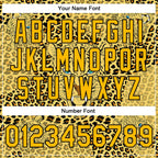 Custom Gold Black Leopard 3D Pattern Design Bomber Full-Snap Varsity Letterman Jacket photo 6