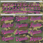Custom Camo Light Blue Black-Pink Bomber Full-Snap Varsity Letterman Salute To Service Jacket photo 5