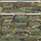 Custom Camo Red-Kelly Green Bomber Full-Snap Varsity Letterman Salute To Service Jacket photo 6