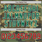 Custom Camo Red-Kelly Green Bomber Full-Snap Varsity Letterman Salute To Service Jacket photo 7