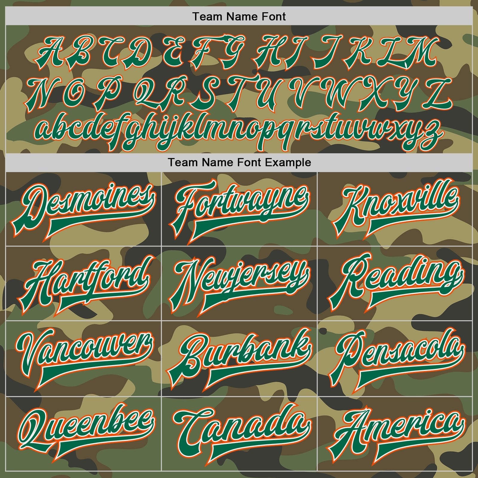 Custom Camo Orange-Kelly Green Bomber Full-Snap Varsity Letterman Salute To Service Jacket photo 5