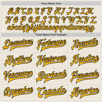 Custom Cream Gold-Black Bomber Full-Snap Varsity Letterman Jacket photo 5