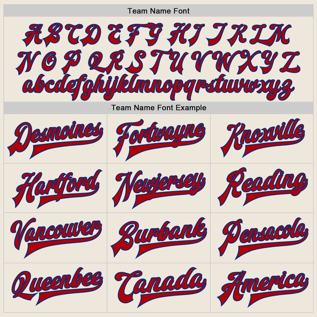 Custom Cream Red-Royal Bomber Full-Snap Varsity Letterman Jacket photo 5