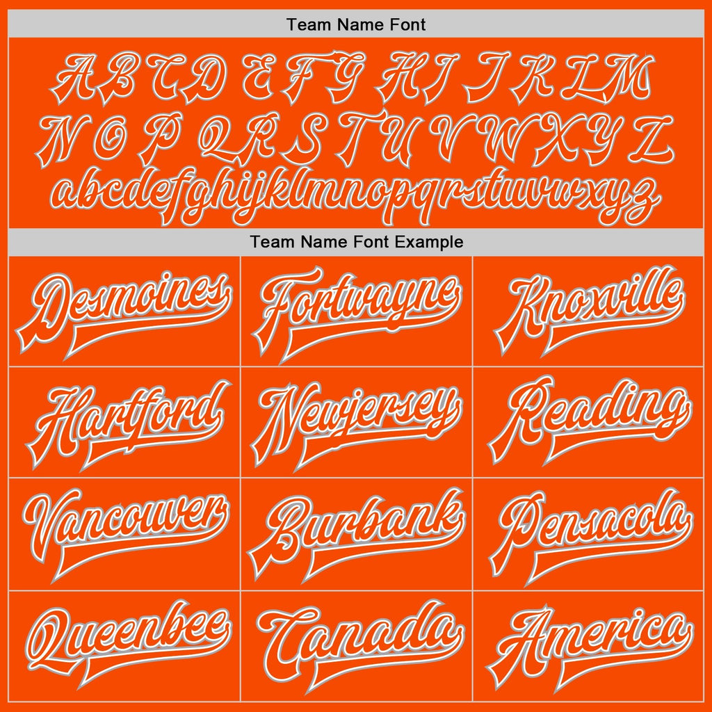 Custom Orange White-Gray Bomber Full-Snap Varsity Letterman Jacket photo 6