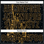 Custom Black Old Gold New York Statue of Liberty 3D Pattern Design Bomber Full-Snap Varsity Letterman Jacket photo 6