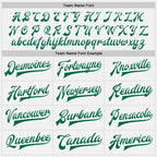 Custom White Kelly Green Pinstripe Kelly Green Bomber Full-Snap Varsity Letterman Jacket photo 5