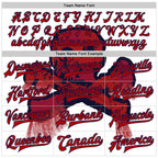 Custom White Red-Navy Skull Fashion 3D Bomber Full-Snap Varsity Letterman Jacket photo 5