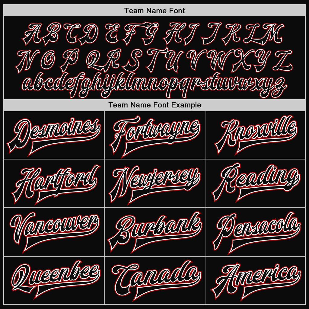Custom Black White-Red Bomber Full-Snap Varsity Letterman Two Tone Jacket photo 5
