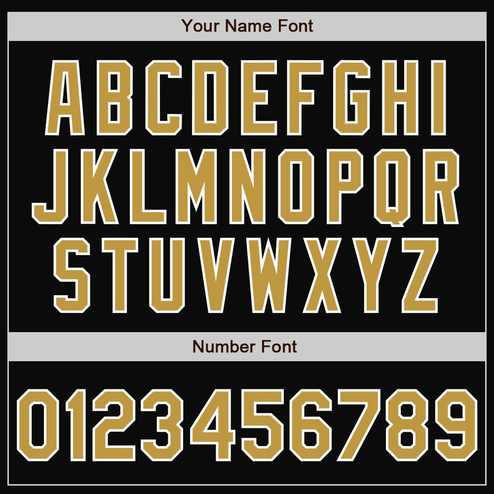 Custom Black Old Gold-White Bomber Full-Snap Varsity Letterman Two Tone Jacket photo 6