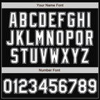 Custom Black White-Gray Bomber Full-Snap Varsity Letterman Two Tone Jacket photo 6