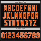 Custom Black Orange-Cream Bomber Full-Snap Varsity Letterman Two Tone Jacket photo 6