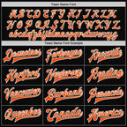 Custom Black Orange-White Bomber Full-Snap Varsity Letterman Two Tone Jacket photo 6