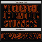Custom Black Orange Bomber Full-Snap Varsity Letterman Two Tone Jacket photo 6