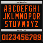 Custom Black Orange Bomber Full-Snap Varsity Letterman Two Tone Jacket photo 6