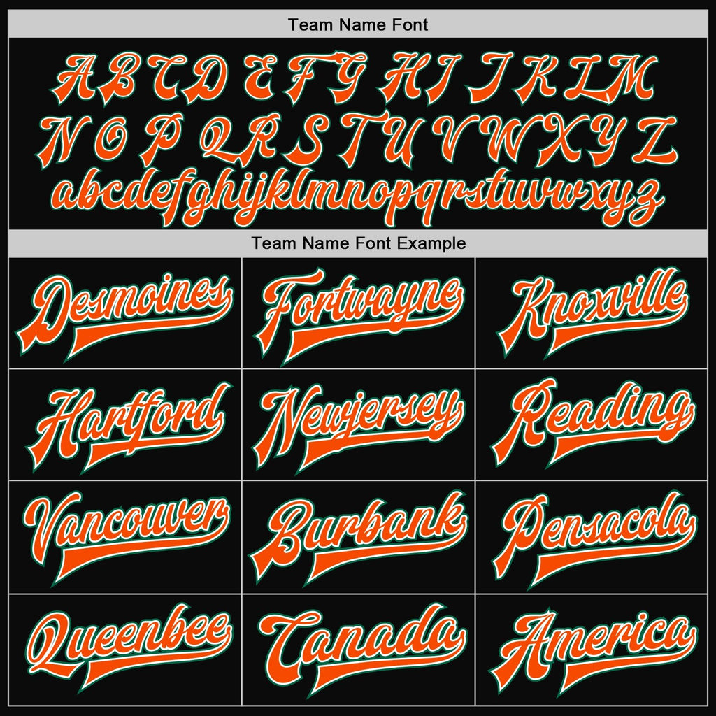 Custom Black Kelly Green-Orange Bomber Full-Snap Varsity Letterman Two Tone Jacket photo 5