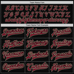 Custom Black Crimson City Cream-Cream Bomber Full-Snap Varsity Letterman Two Tone Jacket photo 5
