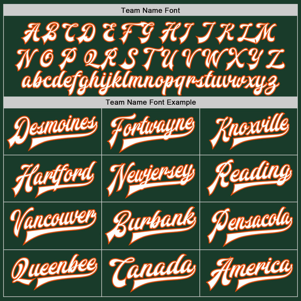 Custom Green White Orange-Black Bomber Full-Snap Varsity Letterman Two Tone Jacket photo 6