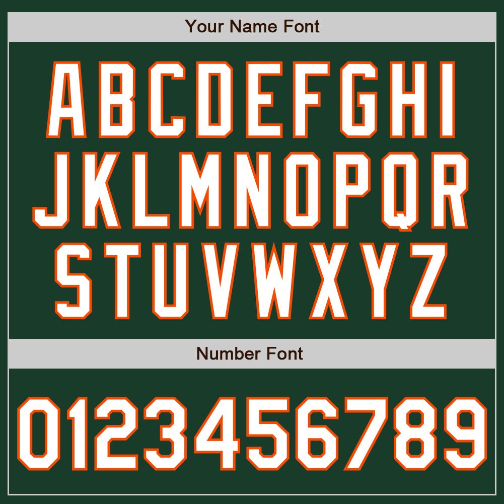Custom Green White Orange-Black Bomber Full-Snap Varsity Letterman Two Tone Jacket photo 7
