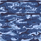 Custom Camo Navy-Light Blue Ocean Camouflage 3D Bomber Full-Snap Varsity Letterman Salute To Service Jacket photo 5