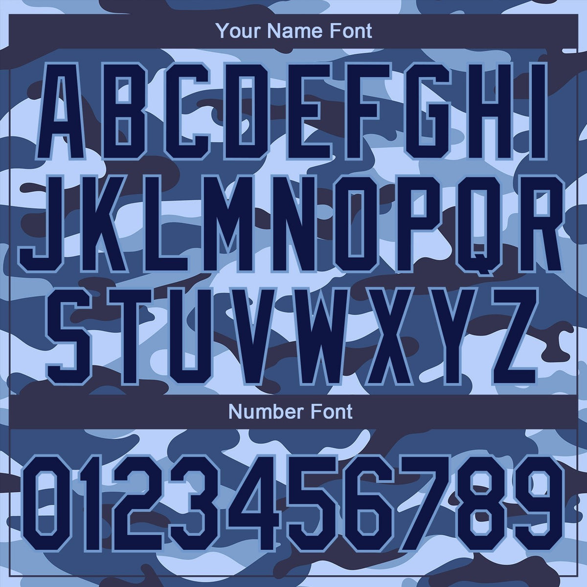 Custom Camo Navy-Light Blue Ocean Camouflage 3D Bomber Full-Snap Varsity Letterman Salute To Service Jacket photo 6