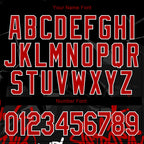 Custom Graffiti Pattern Red-Black Dark Abstract Urban Street Art 3D Bomber Full-Snap Varsity Letterman Jacket photo 6