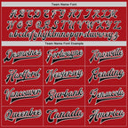 Custom Red Black-White Bomber Full-Snap Varsity Letterman Two Tone Jacket photo 5