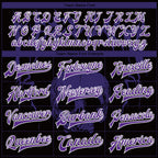 Custom Black Purple-White Skull Fashion 3D Bomber Full-Snap Varsity Letterman Jacket photo 5