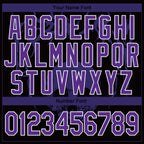 Custom Black Purple-White Skull Fashion 3D Bomber Full-Snap Varsity Letterman Jacket photo 6
