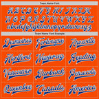 Custom Orange Royal-White Bomber Full-Snap Varsity Letterman Two Tone Jacket photo 6