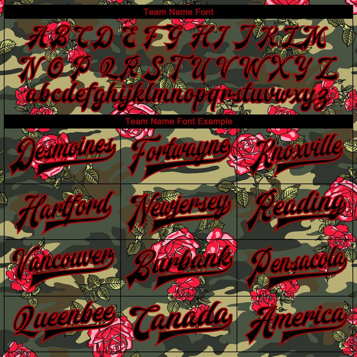 Custom Camo Black-Red Rose 3D Pattern Design Bomber Full-Snap Varsity Letterman Salute To Service Jacket photo 5