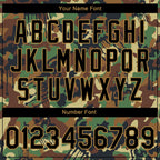 Custom Camo Black-Old Gold Graffiti Drips 3D Pattern Design Bomber Full-Snap Varsity Letterman Salute To Service Jacket photo 6