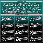 Custom Teal White-Black Bomber Full-Snap Varsity Letterman Fade Fashion Jacket photo 5