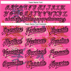 Custom Pink Black Flowers 3D Pattern Design Bomber Full-Snap Varsity Letterman Jacket photo 5