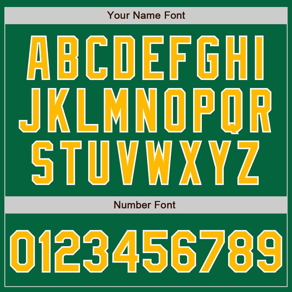 Custom Kelly Green Gold-White Bomber Full-Snap Varsity Letterman Two Tone Jacket photo 6
