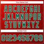 Custom Red Kelly Green-White Christmas 3D Bomber Full-Snap Varsity Letterman Jacket photo 6