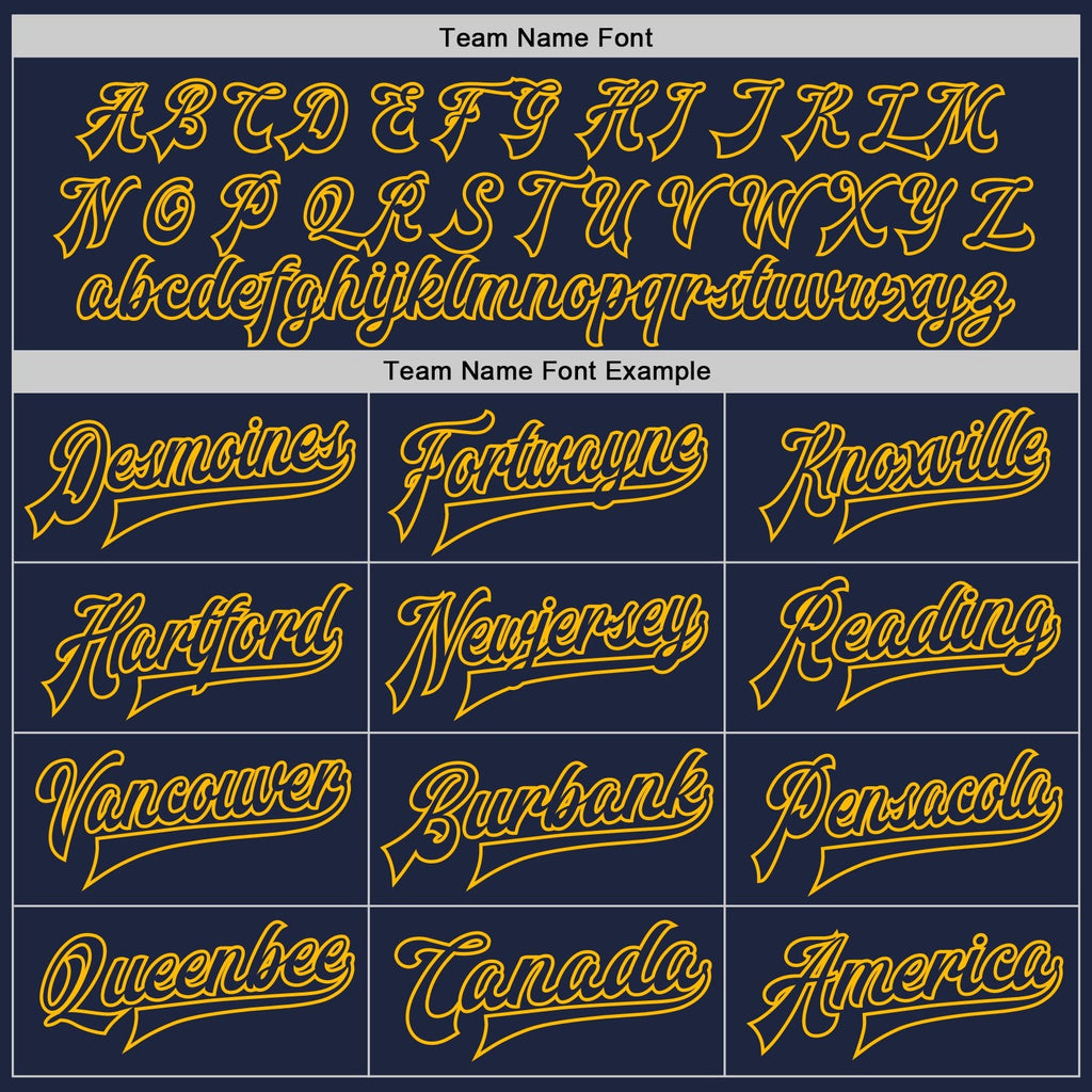 Custom Navy Cream-Gold Bomber Full-Snap Varsity Letterman Two Tone Jacket photo 5