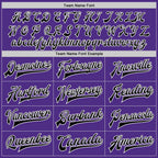 Custom Purple Black-White Bomber Full-Snap Varsity Letterman Two Tone Jacket photo 5