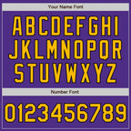 Custom Purple Gold-Kelly Green Bomber Full-Snap Varsity Letterman Two Tone Jacket photo 7