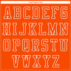 Custom Kelly Green Orange-White 3D Pattern Design Bomber Full-Snap Varsity Letterman Jacket photo 5