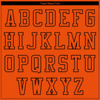 Custom Orange Black 3D Pattern Design Bomber Full-Snap Varsity Letterman Jacket photo 5