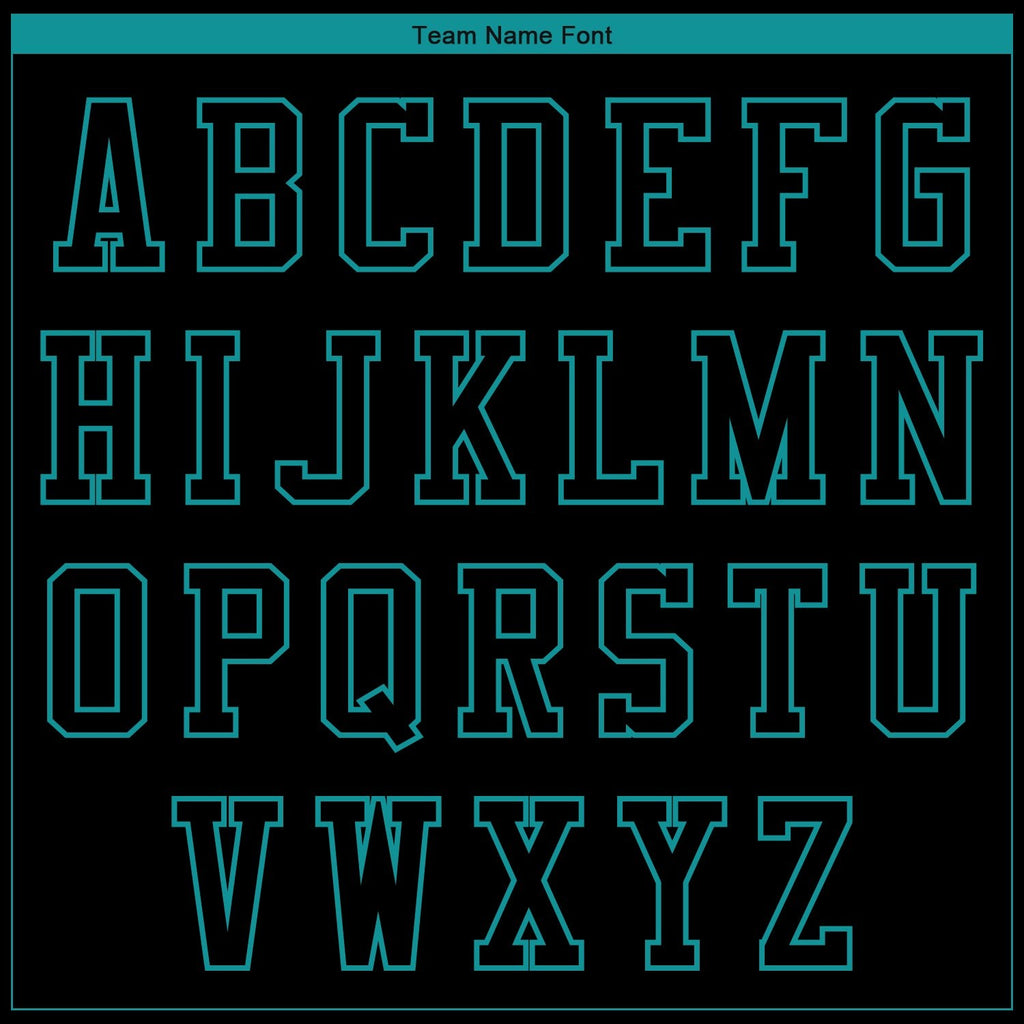 Custom Black Teal 3D Pattern Design Bomber Full-Snap Varsity Letterman Jacket photo 5